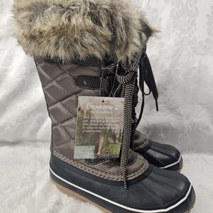 BearPaw Women's Quilted Winter Boots Wool Lined